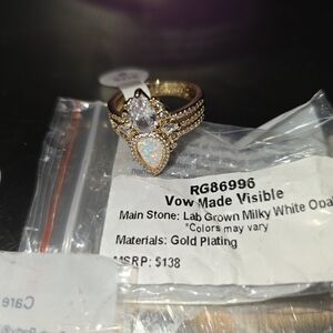 Gold Plated Opal Ring SIZE 9